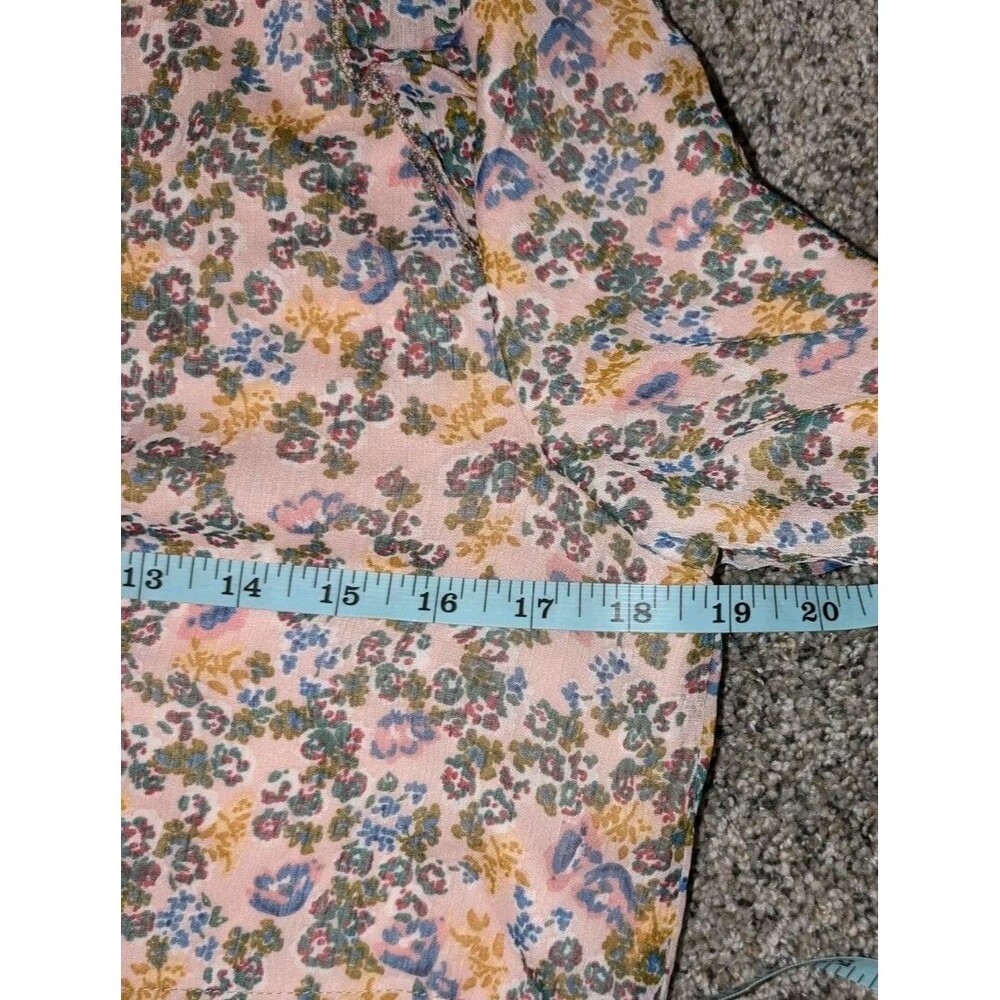 Women's Maxi Mini-Floral Tiered Cottagecore Country Ruffle Sleeve Feminine SZ M - Picture 3 of 15